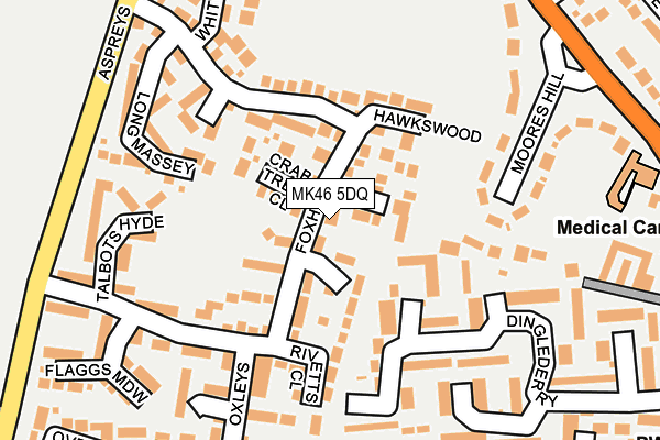 MK46 5DQ map - OS OpenMap – Local (Ordnance Survey)