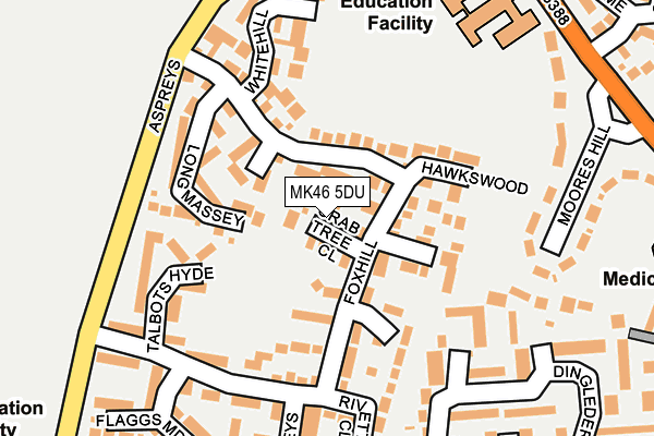 MK46 5DU map - OS OpenMap – Local (Ordnance Survey)
