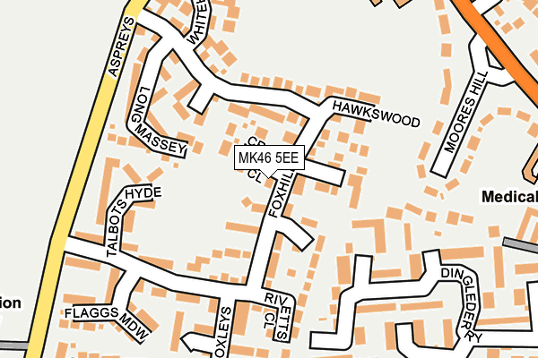 MK46 5EE map - OS OpenMap – Local (Ordnance Survey)