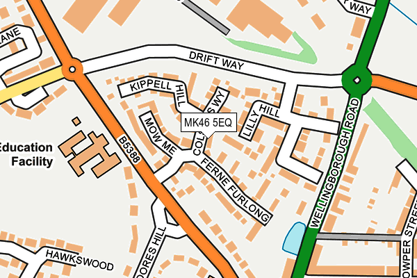 MK46 5EQ map - OS OpenMap – Local (Ordnance Survey)