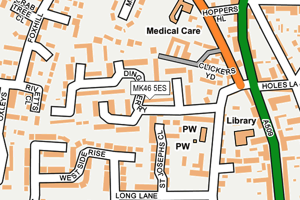 MK46 5ES map - OS OpenMap – Local (Ordnance Survey)