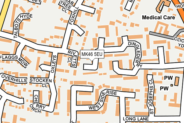 MK46 5EU map - OS OpenMap – Local (Ordnance Survey)