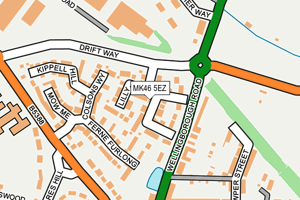 MK46 5EZ map - OS OpenMap – Local (Ordnance Survey)
