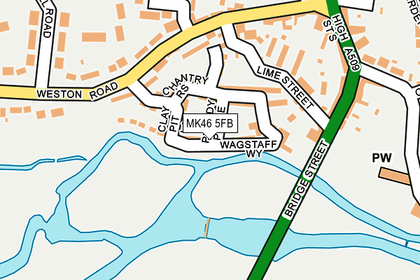 MK46 5FB map - OS OpenMap – Local (Ordnance Survey)