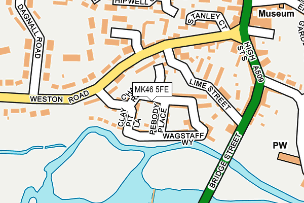MK46 5FE map - OS OpenMap – Local (Ordnance Survey)