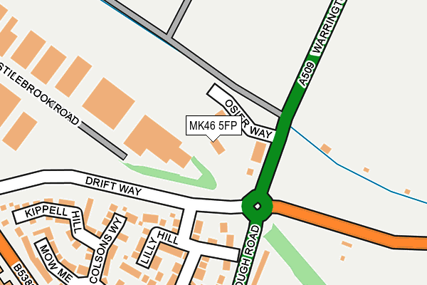 MK46 5FP map - OS OpenMap – Local (Ordnance Survey)