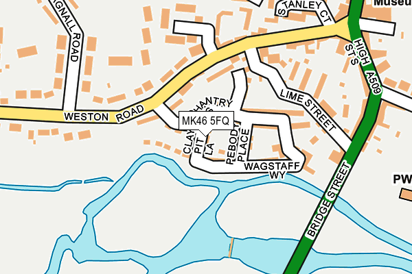 MK46 5FQ map - OS OpenMap – Local (Ordnance Survey)