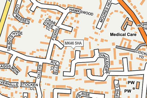 MK46 5HA map - OS OpenMap – Local (Ordnance Survey)