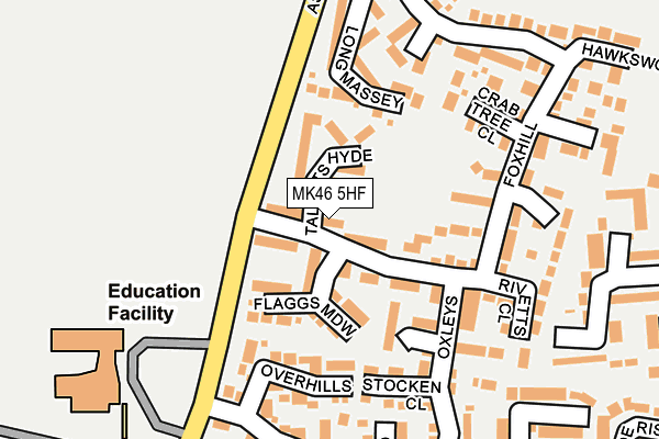 MK46 5HF map - OS OpenMap – Local (Ordnance Survey)