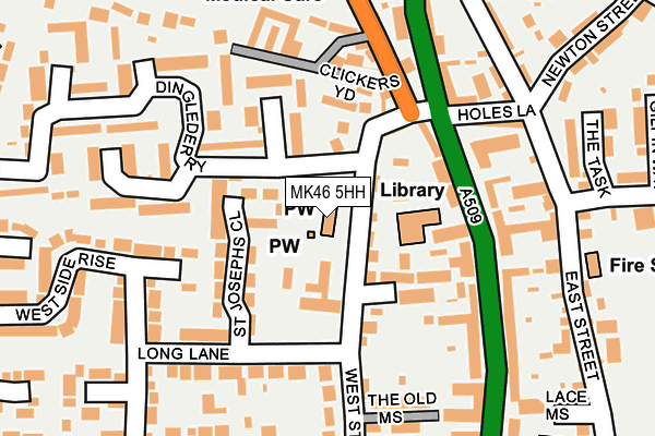 MK46 5HH map - OS OpenMap – Local (Ordnance Survey)