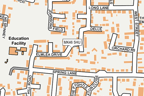 MK46 5HU map - OS OpenMap – Local (Ordnance Survey)