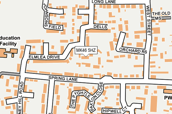 MK46 5HZ map - OS OpenMap – Local (Ordnance Survey)