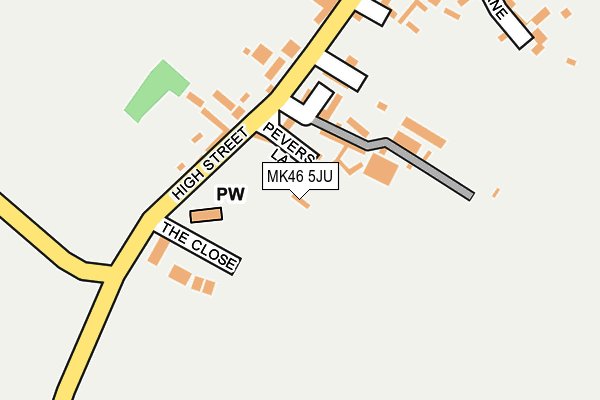 MK46 5JU map - OS OpenMap – Local (Ordnance Survey)