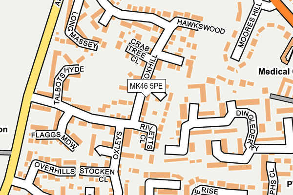MK46 5PE map - OS OpenMap – Local (Ordnance Survey)