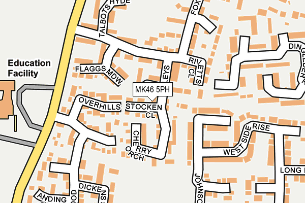 MK46 5PH map - OS OpenMap – Local (Ordnance Survey)