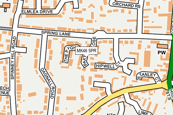 MK46 5PR map - OS OpenMap – Local (Ordnance Survey)