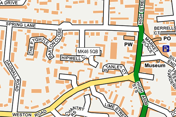MK46 5QB map - OS OpenMap – Local (Ordnance Survey)
