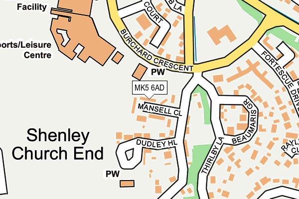 MK5 6AD map - OS OpenMap – Local (Ordnance Survey)