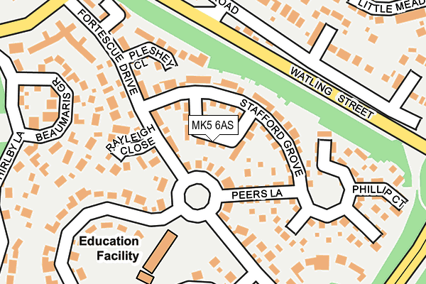 MK5 6AS map - OS OpenMap – Local (Ordnance Survey)