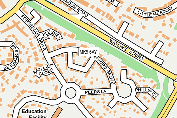 MK5 6AY map - OS OpenMap – Local (Ordnance Survey)