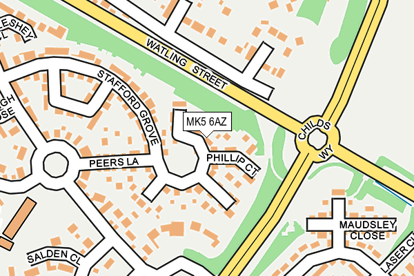 MK5 6AZ map - OS OpenMap – Local (Ordnance Survey)