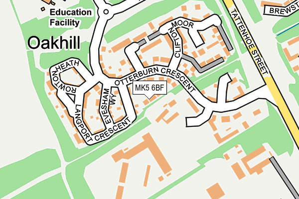 MK5 6BF map - OS OpenMap – Local (Ordnance Survey)