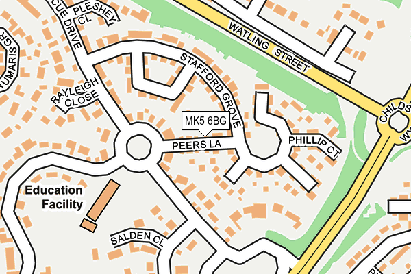 MK5 6BG map - OS OpenMap – Local (Ordnance Survey)