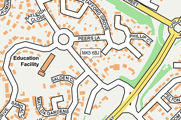MK5 6BJ map - OS OpenMap – Local (Ordnance Survey)