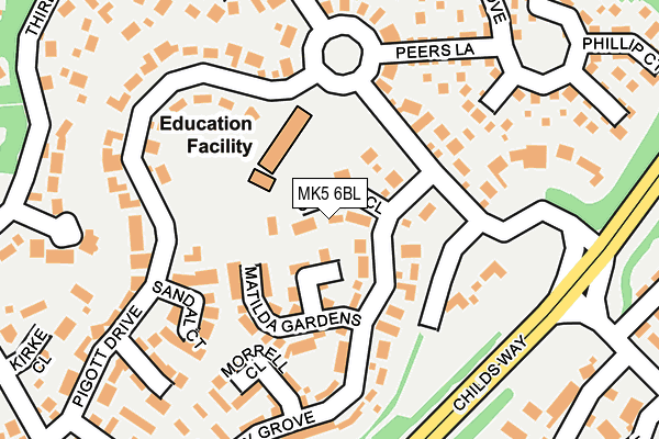 MK5 6BL map - OS OpenMap – Local (Ordnance Survey)
