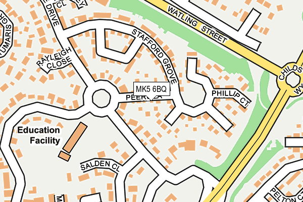 MK5 6BQ map - OS OpenMap – Local (Ordnance Survey)