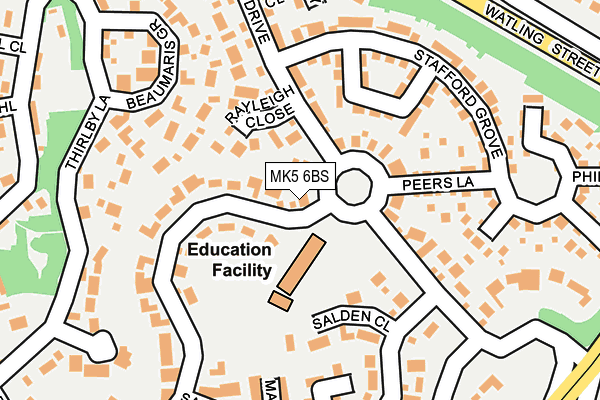 MK5 6BS map - OS OpenMap – Local (Ordnance Survey)