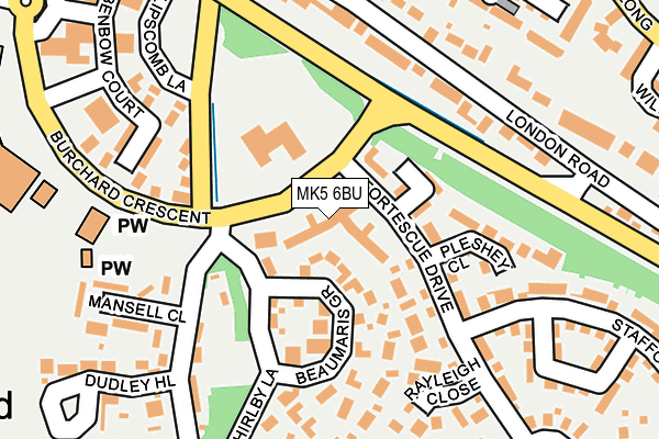 MK5 6BU map - OS OpenMap – Local (Ordnance Survey)