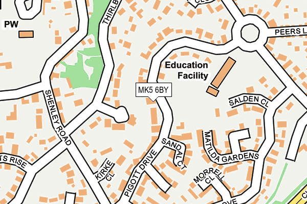 MK5 6BY map - OS OpenMap – Local (Ordnance Survey)