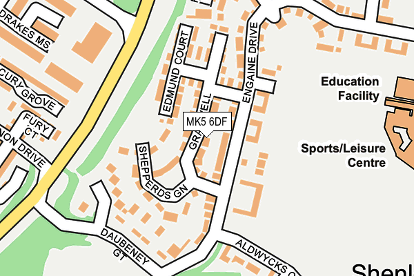 MK5 6DF map - OS OpenMap – Local (Ordnance Survey)