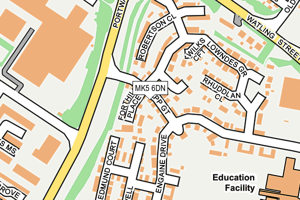 MK5 6DN map - OS OpenMap – Local (Ordnance Survey)