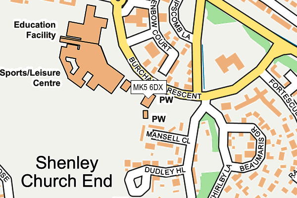 MK5 6DX map - OS OpenMap – Local (Ordnance Survey)