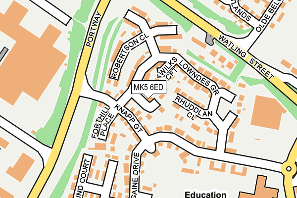 MK5 6ED map - OS OpenMap – Local (Ordnance Survey)