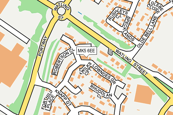 MK5 6EE map - OS OpenMap – Local (Ordnance Survey)