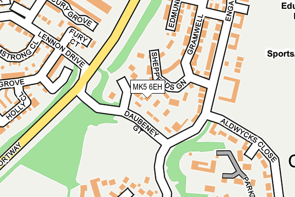 MK5 6EH map - OS OpenMap – Local (Ordnance Survey)