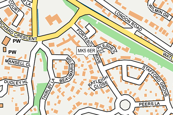 MK5 6ER map - OS OpenMap – Local (Ordnance Survey)