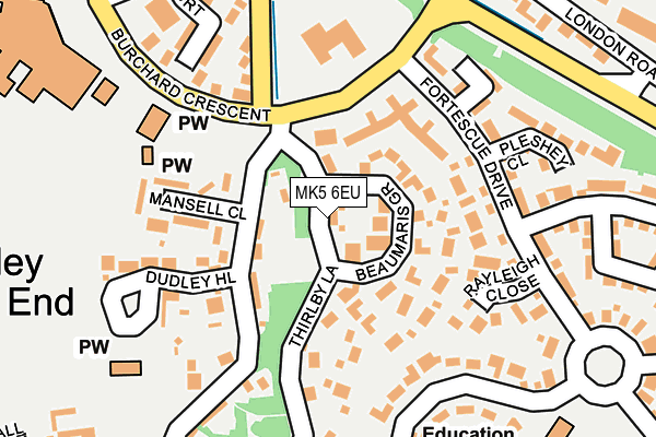 MK5 6EU map - OS OpenMap – Local (Ordnance Survey)