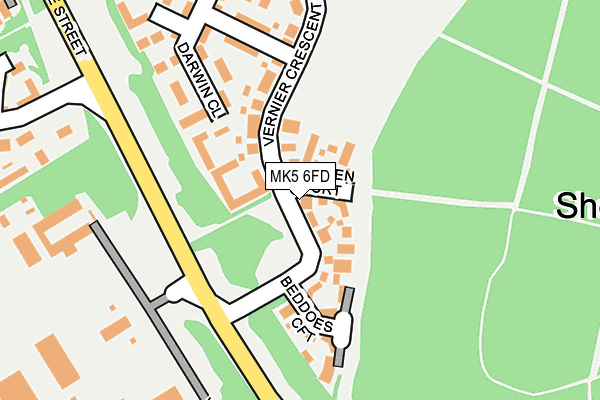 MK5 6FD map - OS OpenMap – Local (Ordnance Survey)