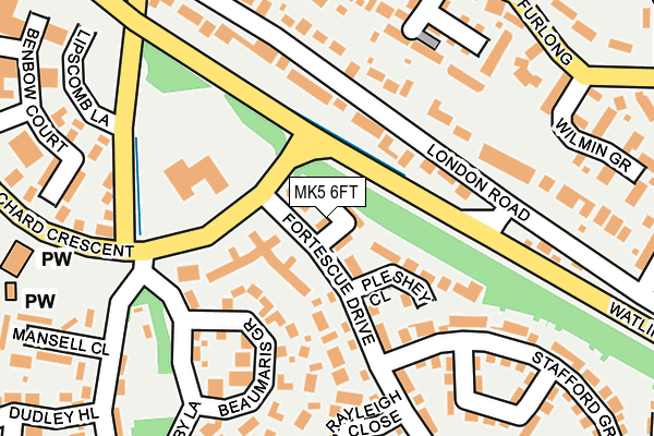 MK5 6FT map - OS OpenMap – Local (Ordnance Survey)