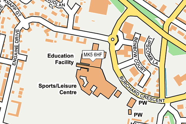 MK5 6HF map - OS OpenMap – Local (Ordnance Survey)