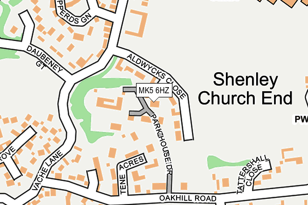 MK5 6HZ map - OS OpenMap – Local (Ordnance Survey)