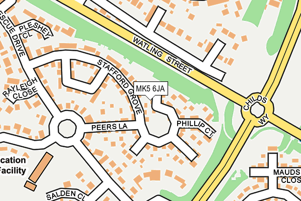 MK5 6JA map - OS OpenMap – Local (Ordnance Survey)
