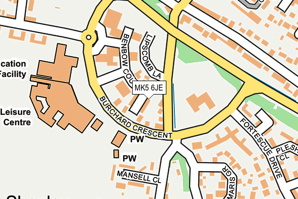 MK5 6JE map - OS OpenMap – Local (Ordnance Survey)