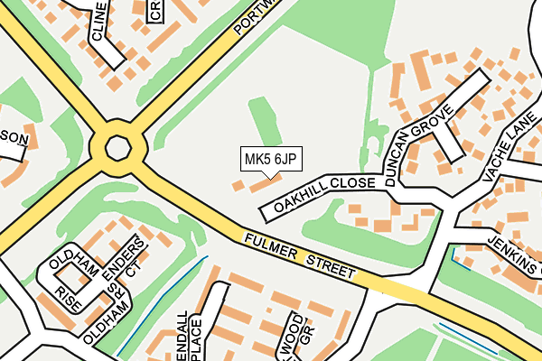 MK5 6JP map - OS OpenMap – Local (Ordnance Survey)