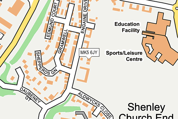 MK5 6JY map - OS OpenMap – Local (Ordnance Survey)