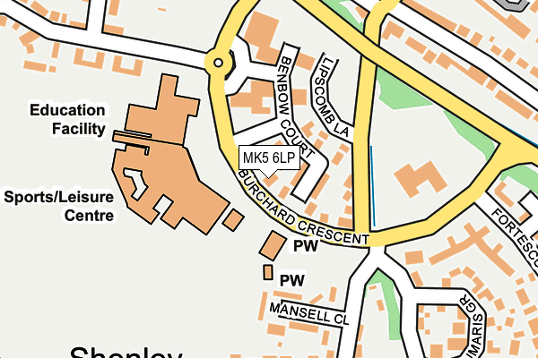 MK5 6LP map - OS OpenMap – Local (Ordnance Survey)